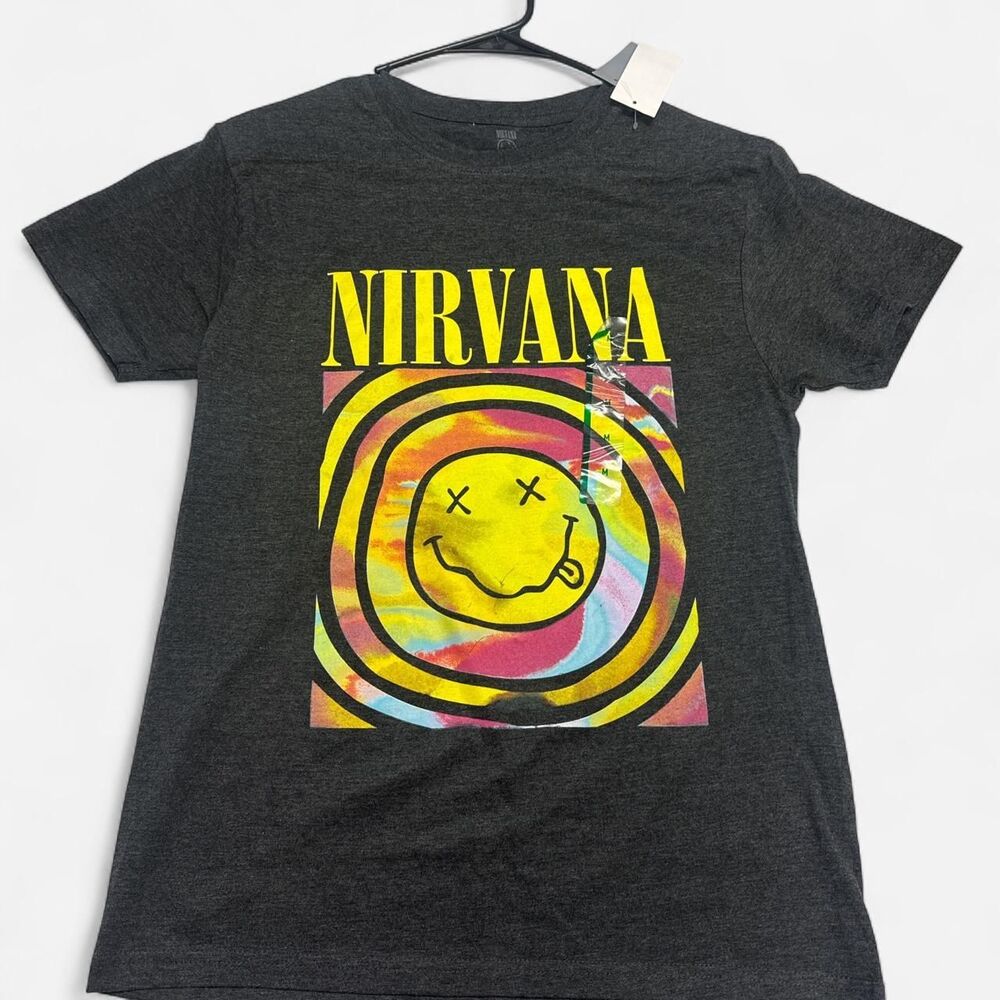 Dark Grey Nirvana Graphic Band T-Shirt